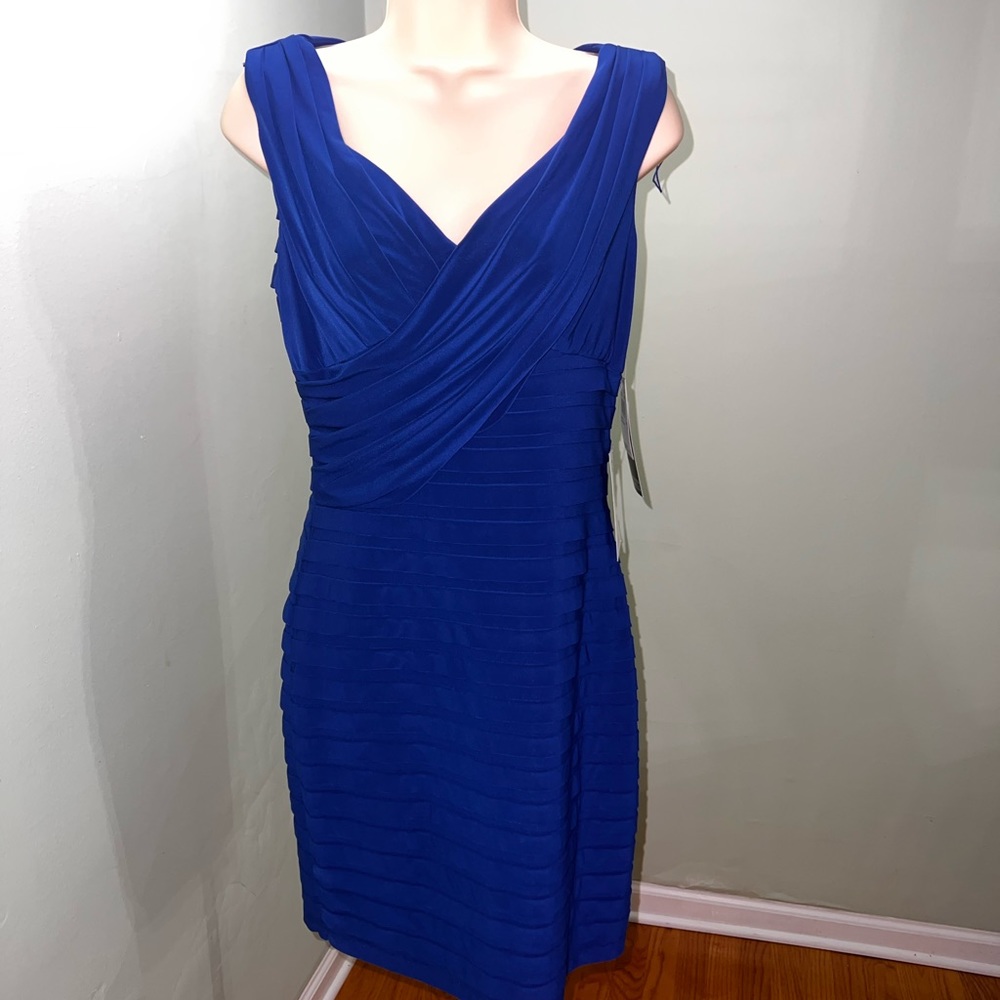 Adrianna Papell Blue Sheath Dress